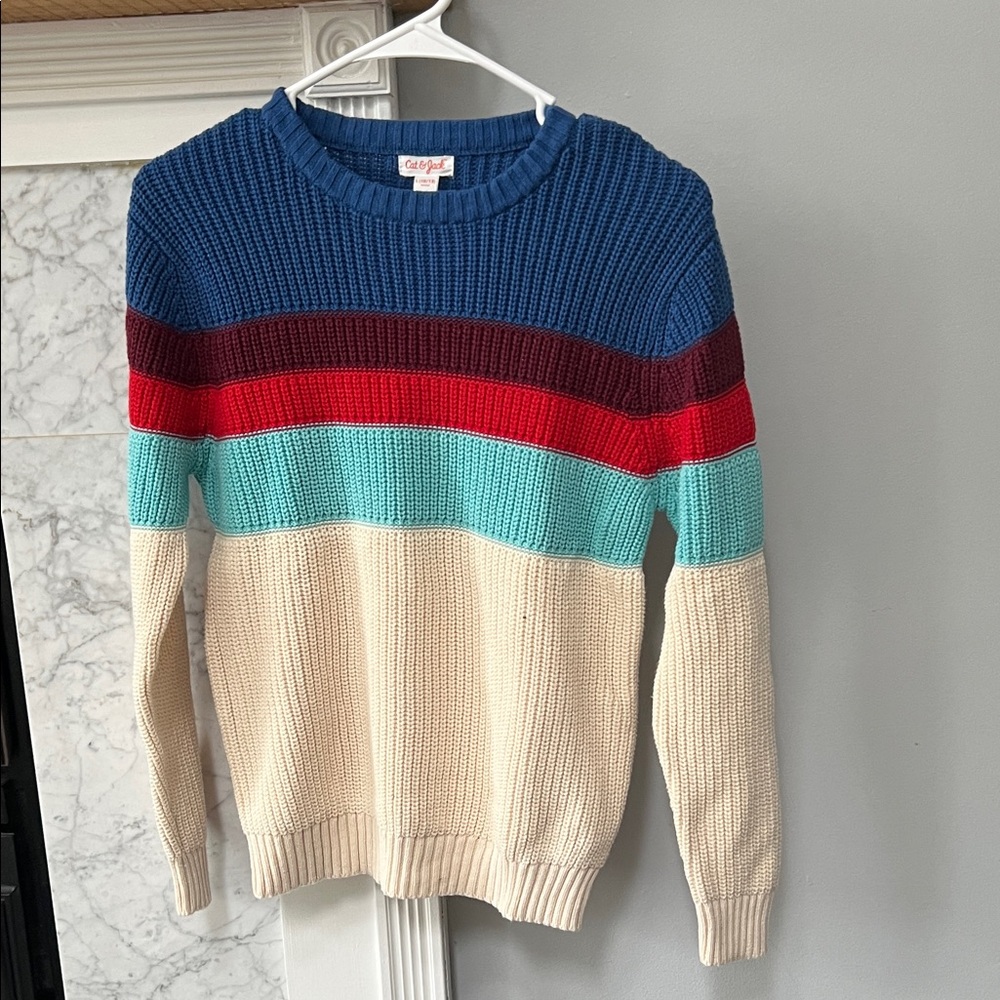 Cat & Jack Multicolor Striped Sweater